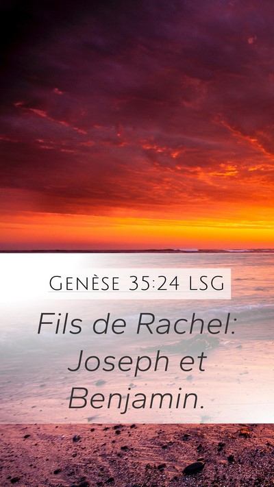 Genèse 35:24 LSG Bible Verse Image