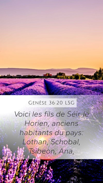 Genèse 36:20 LSG Bible Verse Image