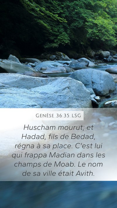 Genèse 36:35 LSG Bible Verse Image