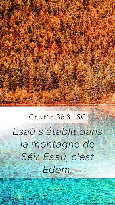 Genèse 36:8 LSG Bible Verse Image