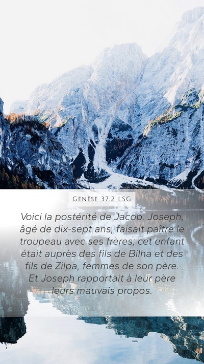 Genèse 37:2 LSG Bible Verse Image
