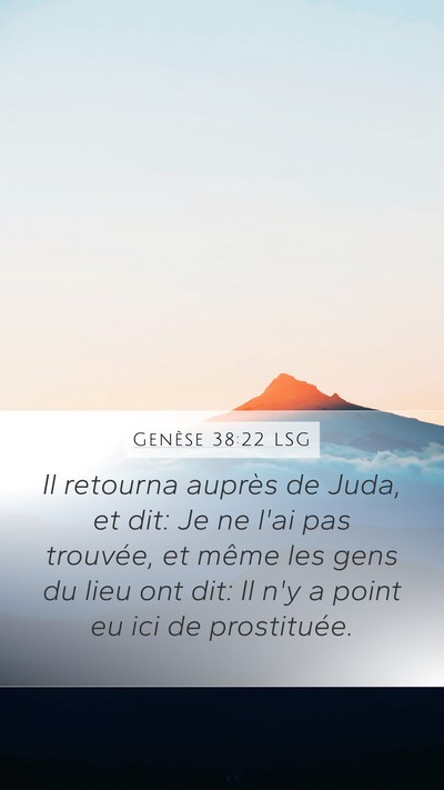 Genèse 38:22 LSG Mobile Phone Wallpaper - Il retourna auprès de Juda, et dit: Je ne l'ai - Mobile Bible Verse Wallpaper