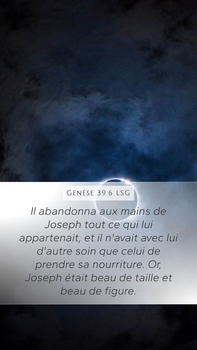 Genèse 39:6 LSG Bible Verse Image