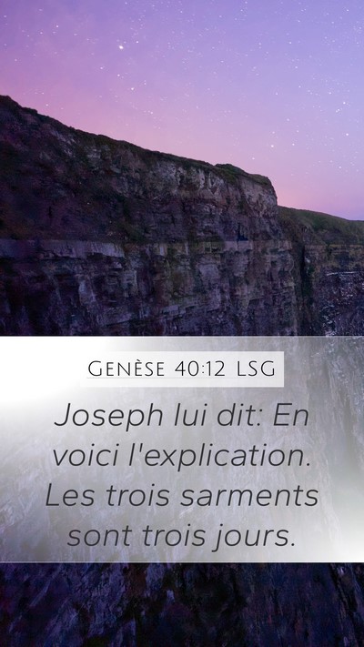 Genèse 40:12 LSG Bible Verse Image