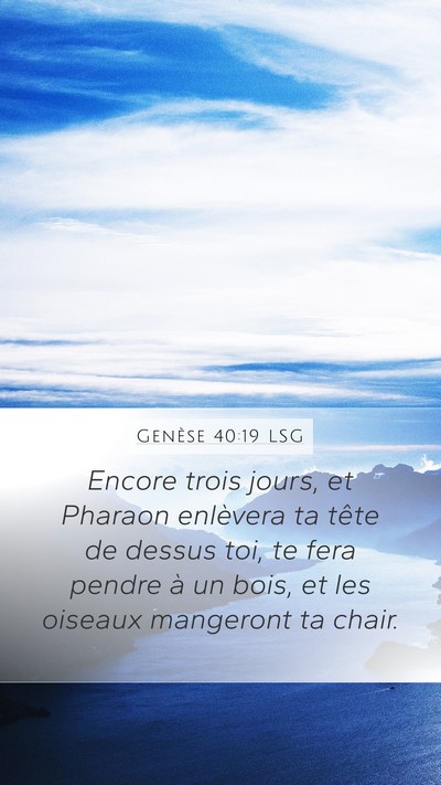 Genèse 40:19 LSG Bible Verse Image