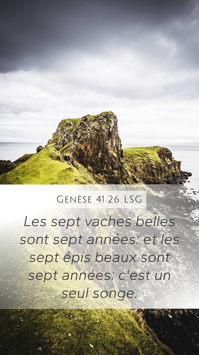 Genèse 41:26 LSG Bible Verse Image