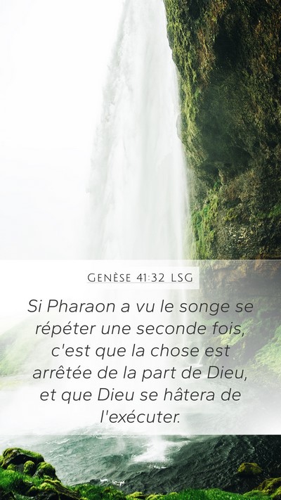 Genèse 41:32 LSG Bible Verse Image
