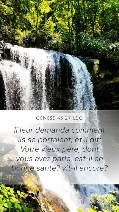 Genèse 43:27 LSG Bible Verse Image