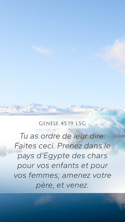 Genèse 45:19 LSG Bible Verse Image