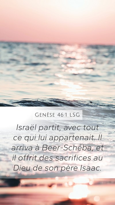 Genèse 46:1 LSG Bible Verse Image
