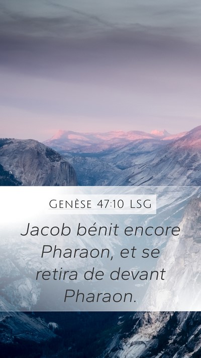 Genèse 47:10 LSG Bible Verse Image