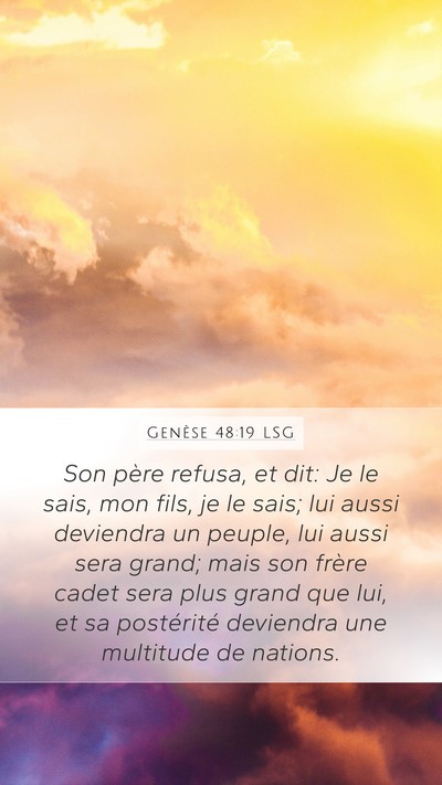 Genèse 48:19 LSG Bible Verse Image