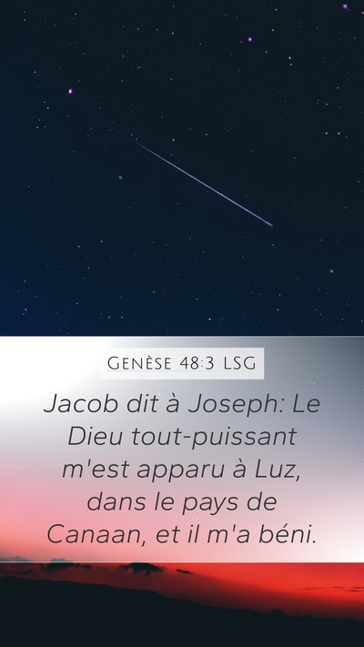 Genèse 48:3 LSG Bible Verse Image
