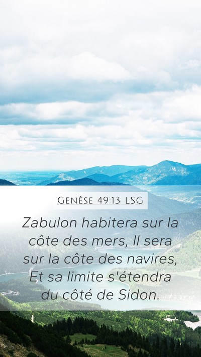 Genèse 49:13 LSG Bible Verse Image