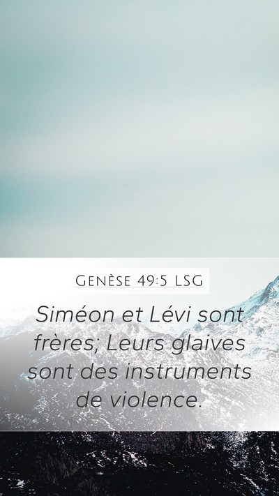 Genèse 49:5 LSG Bible Verse Image