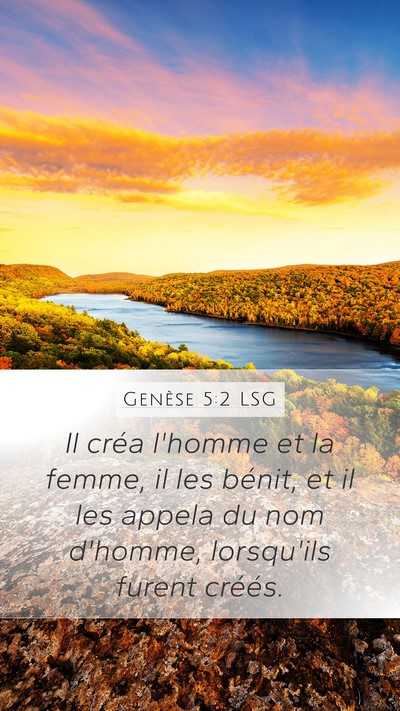 Genèse 5:2 LSG Bible Verse Image