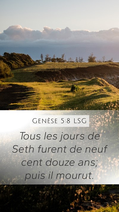 Genèse 5:8 LSG Bible Verse Image
