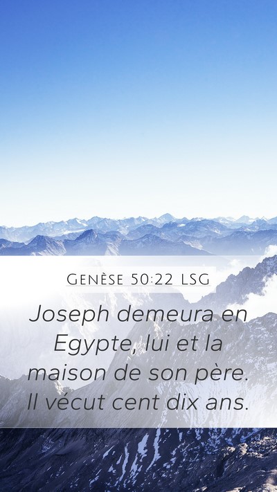 Genèse 50:22 LSG Bible Verse Image