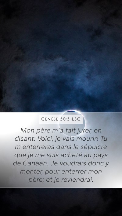 Genèse 50:5 LSG Bible Verse Image