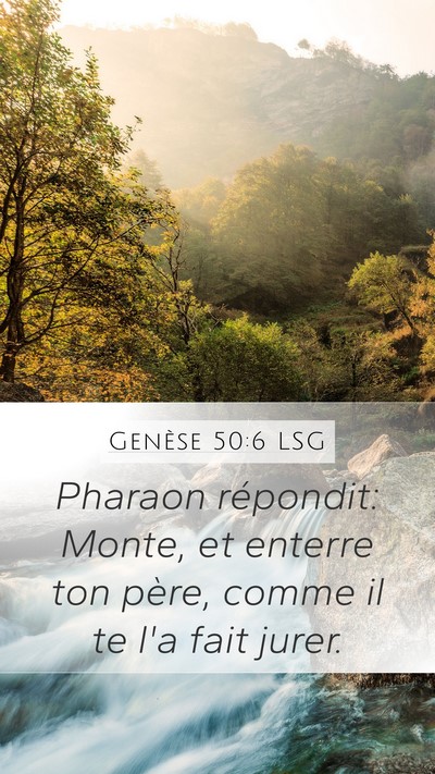 Genèse 50:6 LSG Mobile Phone Wallpaper - Pharaon répondit: Monte, et enterre ton père, - Mobile Bible Verse Wallpaper