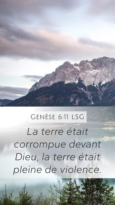 Genèse 6:11 LSG Bible Verse Image