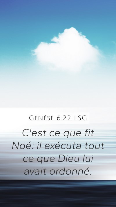 Genèse 6:22 LSG Bible Verse Image