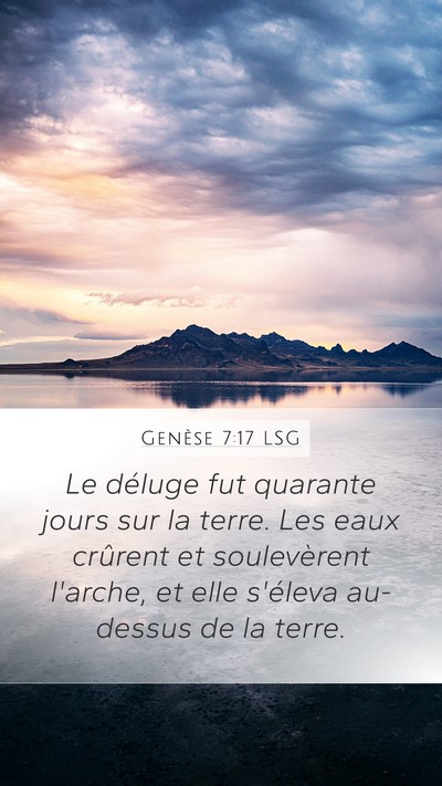 Genèse 7:17 LSG Bible Verse Image