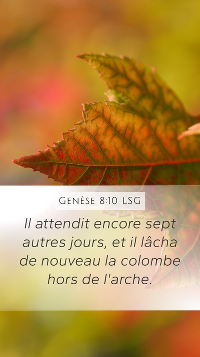 Genèse 8:10 LSG Bible Verse Image