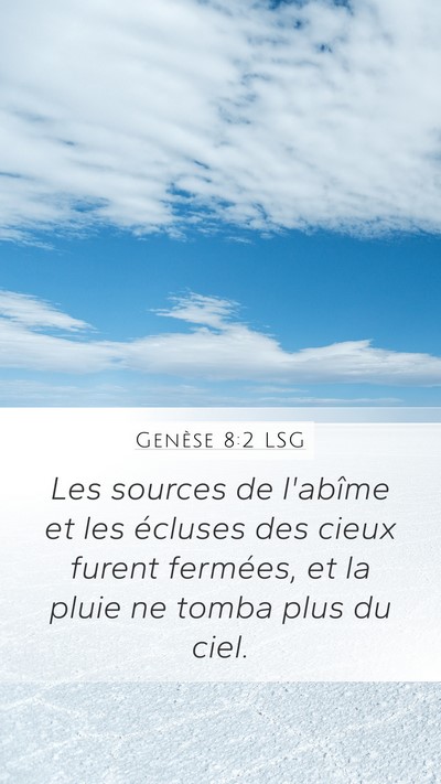 Genèse 8:2 LSG Bible Verse Image