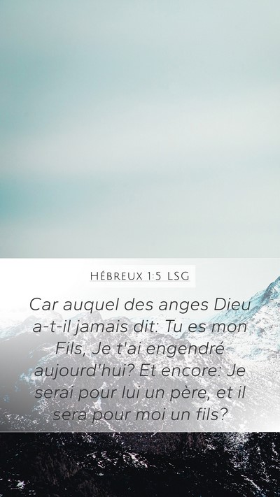 Hébreux 1:5 LSG Bible Verse Image