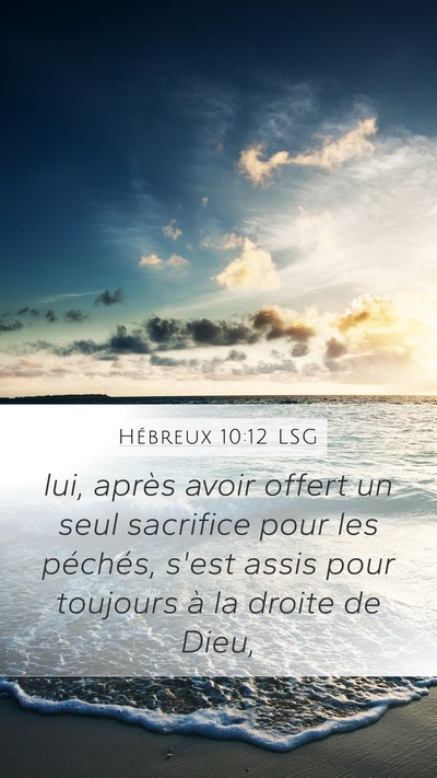 Hébreux 10:12 LSG Bible Verse Image