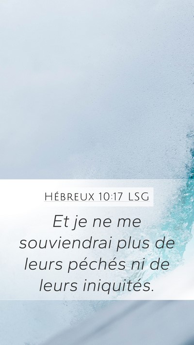 Hébreux 10:17 LSG Bible Verse Image