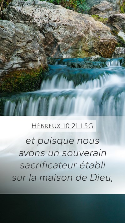 Hébreux 10:21 LSG Bible Verse Image