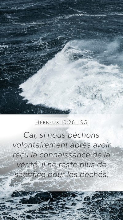 Hébreux 10:26 LSG Bible Verse Image