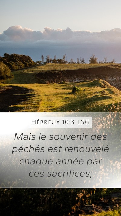 Hébreux 10:3 LSG Bible Verse Image