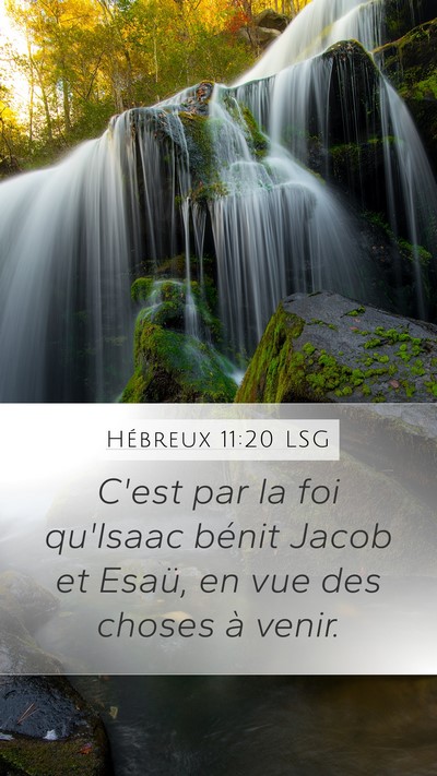 Hébreux 11:20 LSG Bible Verse Image