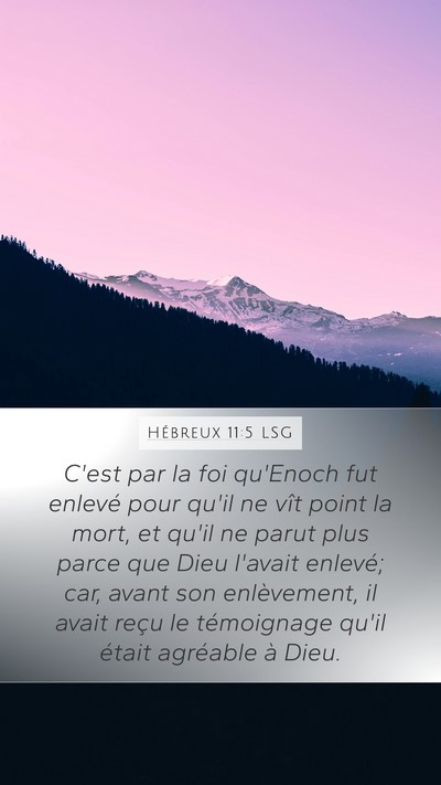 Hébreux 11:5 LSG Bible Verse Image