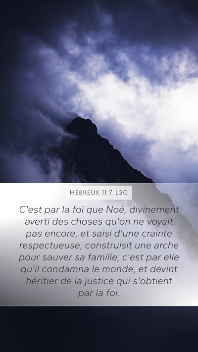 Hébreux 11:7 LSG Bible Verse Image