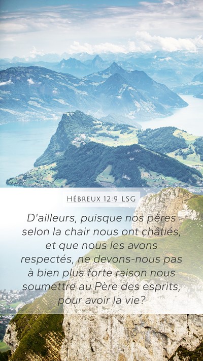 Hébreux 12:9 LSG Bible Verse Image