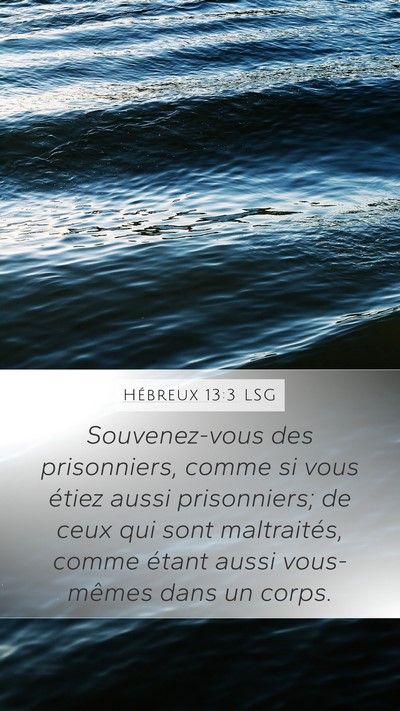 Hébreux 13:3 LSG Bible Verse Image