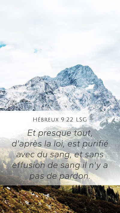 Hébreux 9:22 LSG Bible Verse Image