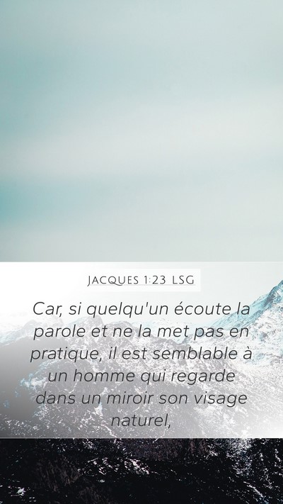 Jacques 1:23 LSG Bible Verse Image