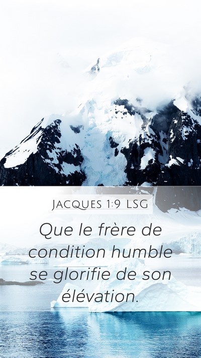 Jacques 1:9 LSG Bible Verse Image