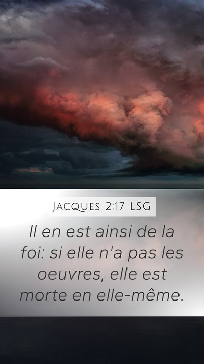 Jacques 2:17 LSG Bible Verse Image