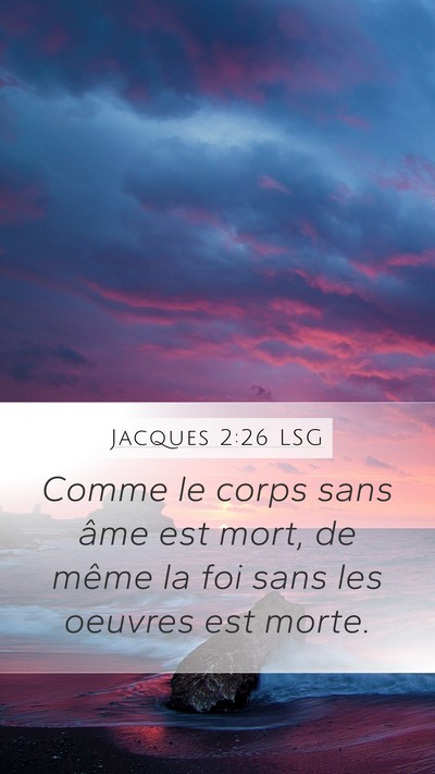 Jacques 2:26 LSG Bible Verse Image