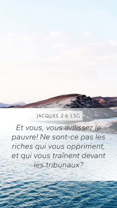 Jacques 2:6 LSG Bible Verse Image