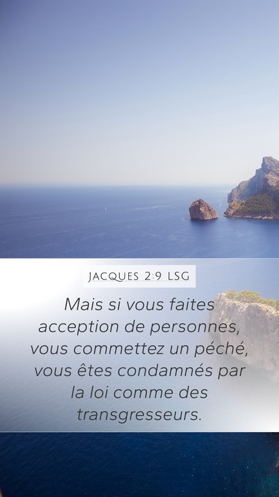 Jacques 2:9 LSG Bible Verse Image