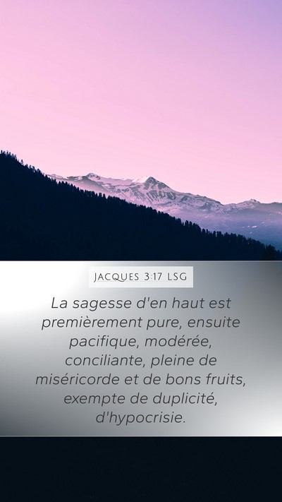 Jacques 3:17 LSG Bible Verse Image
