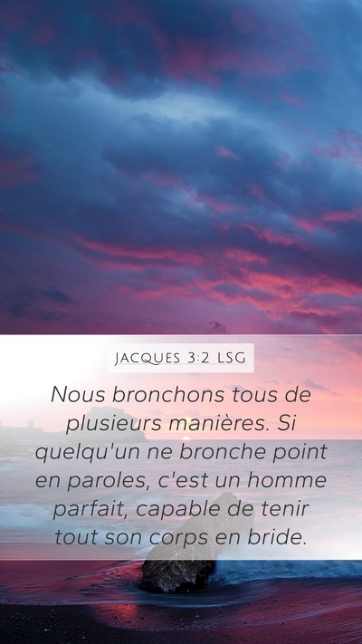Jacques 3:2 LSG Bible Verse Image