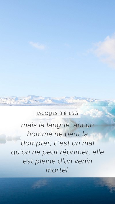 Jacques 3:8 LSG Bible Verse Image